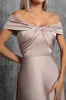 Satin Off Shoulder Twist Maxi Dress sold by Micas