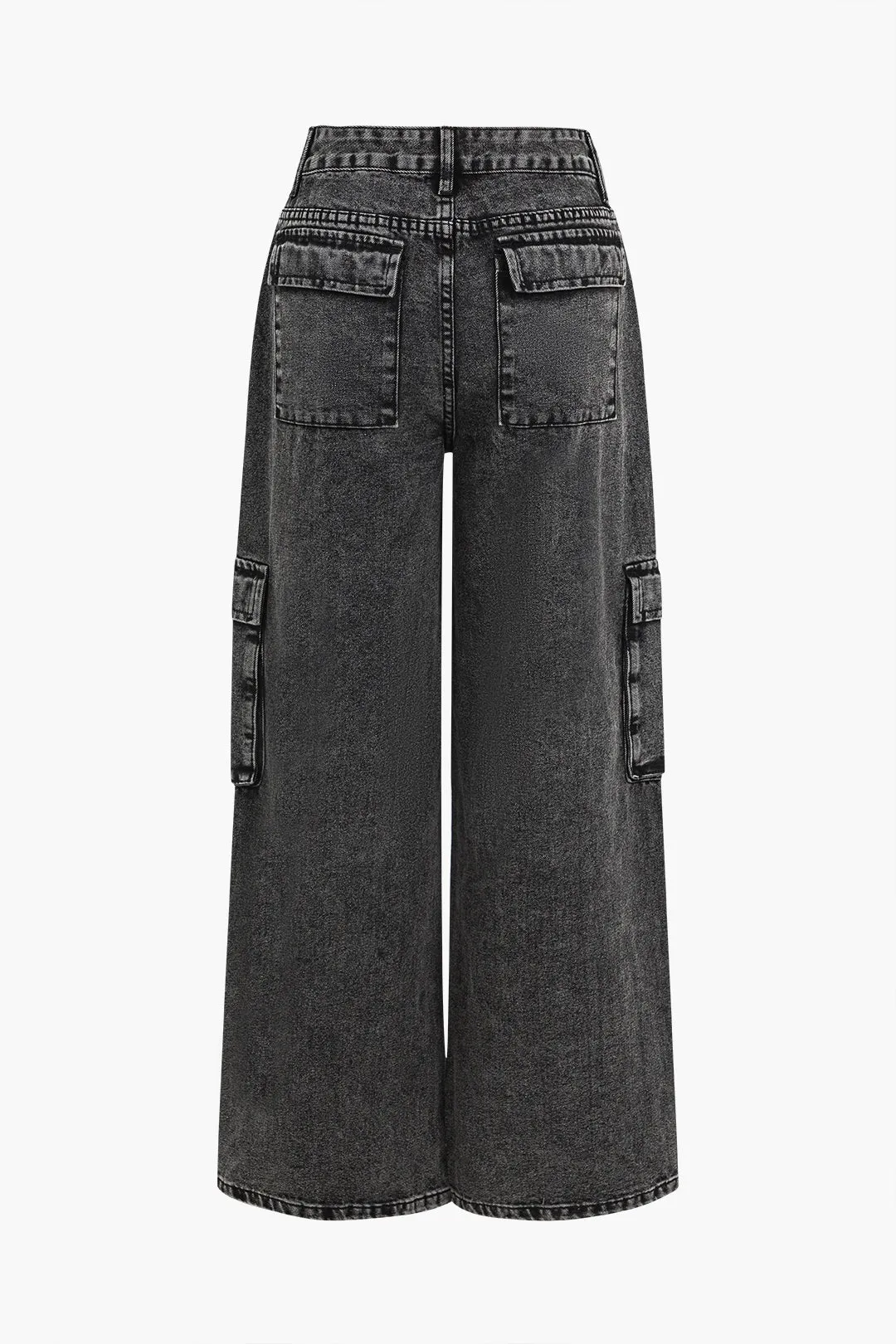 Denim høj talje lomme jeans sold by Micas product image thumbnail 2