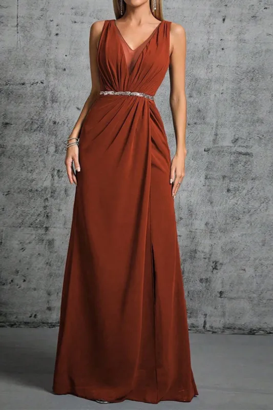 Mesh V-Neck Maxi Dress sold by Micas