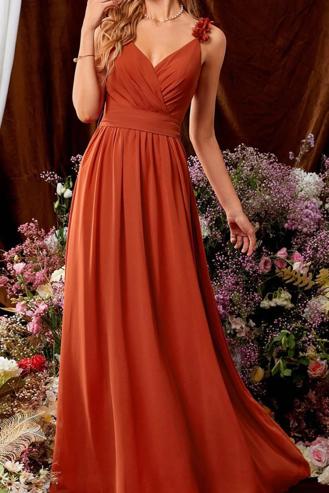 Backless V-neck Slip Maxi Dress sold by Micas product image thumbnail 3