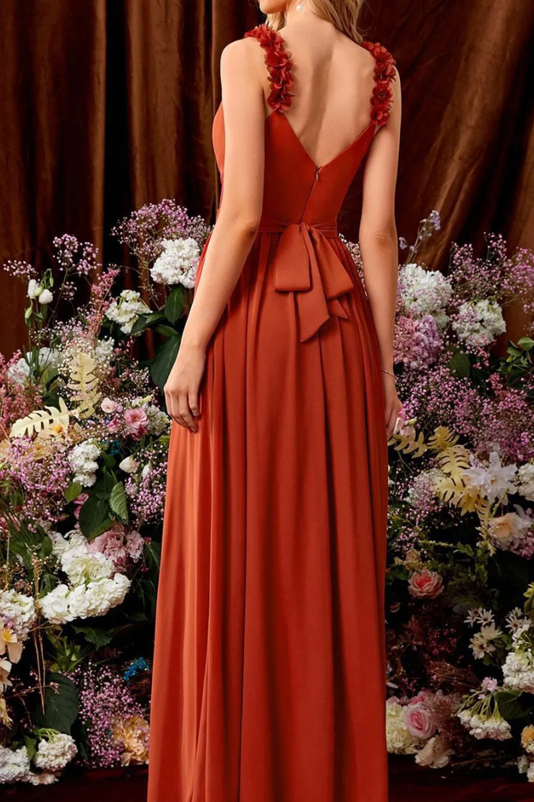 Backless V-neck Slip Maxi Dress sold by Micas product image thumbnail 2