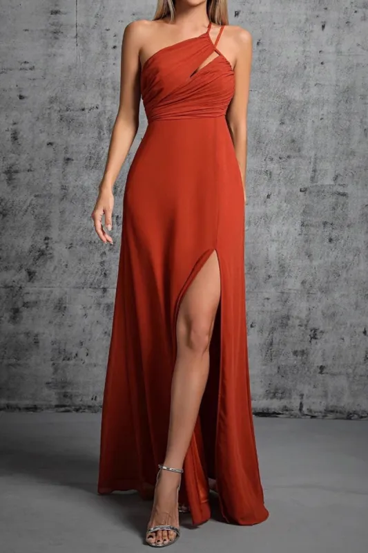 Backless Tie-Up Slit Maxi Dress sold by Micas