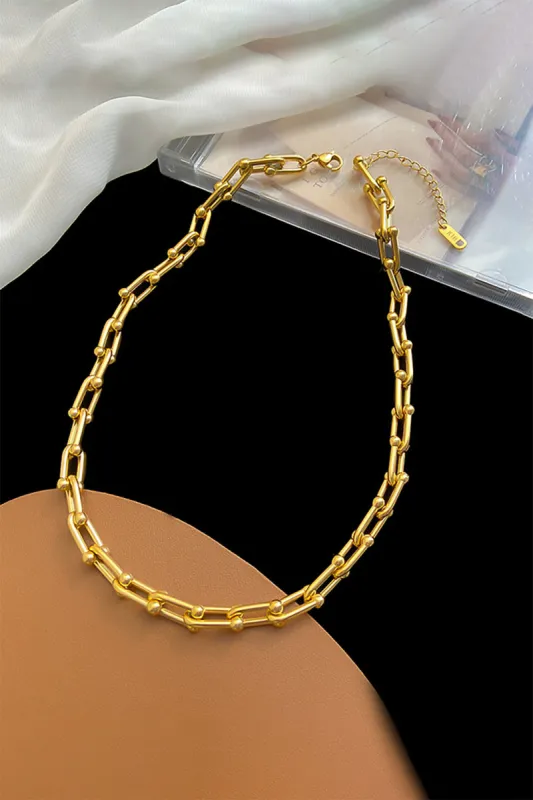 Metallic Texture Sparse Design Necklace sold by Micas