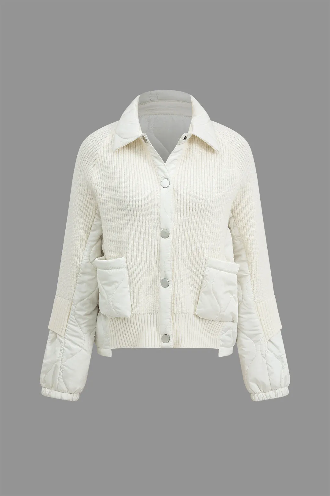 Patchwork Pocket Sweater Cardigan sold by Micas