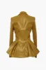 Puff  Zip-Up Faux Leather Jacket sold by Micas
