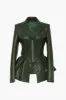 Puff  Zip-Up Faux Leather Jacket sold by Micas