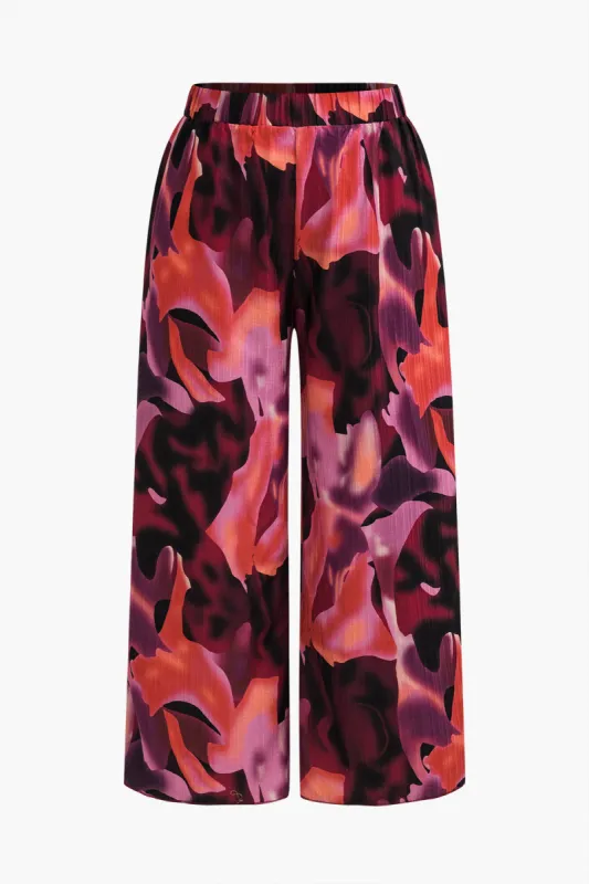 Plus Size Illusion Pattern Print Trousers sold by Micas