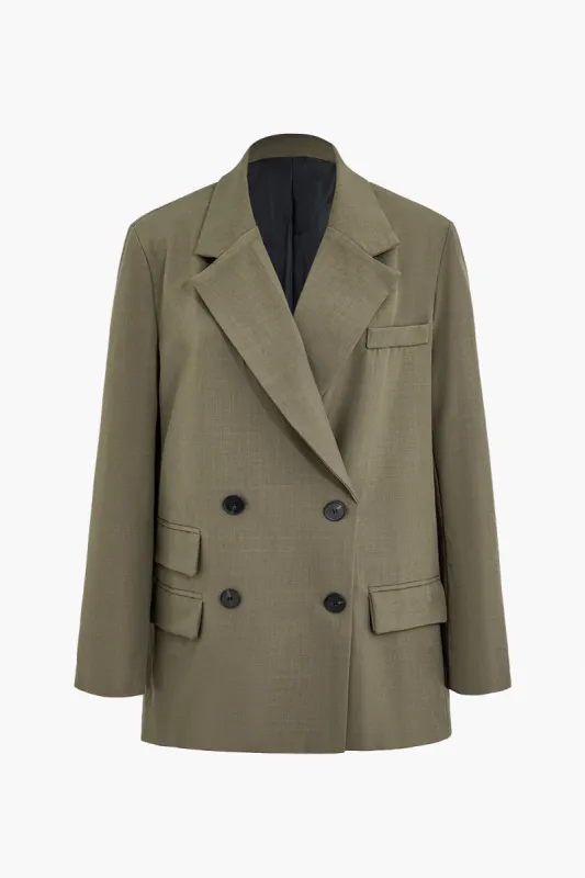 Solid blazer dobbeltradet lomme sold by Micas