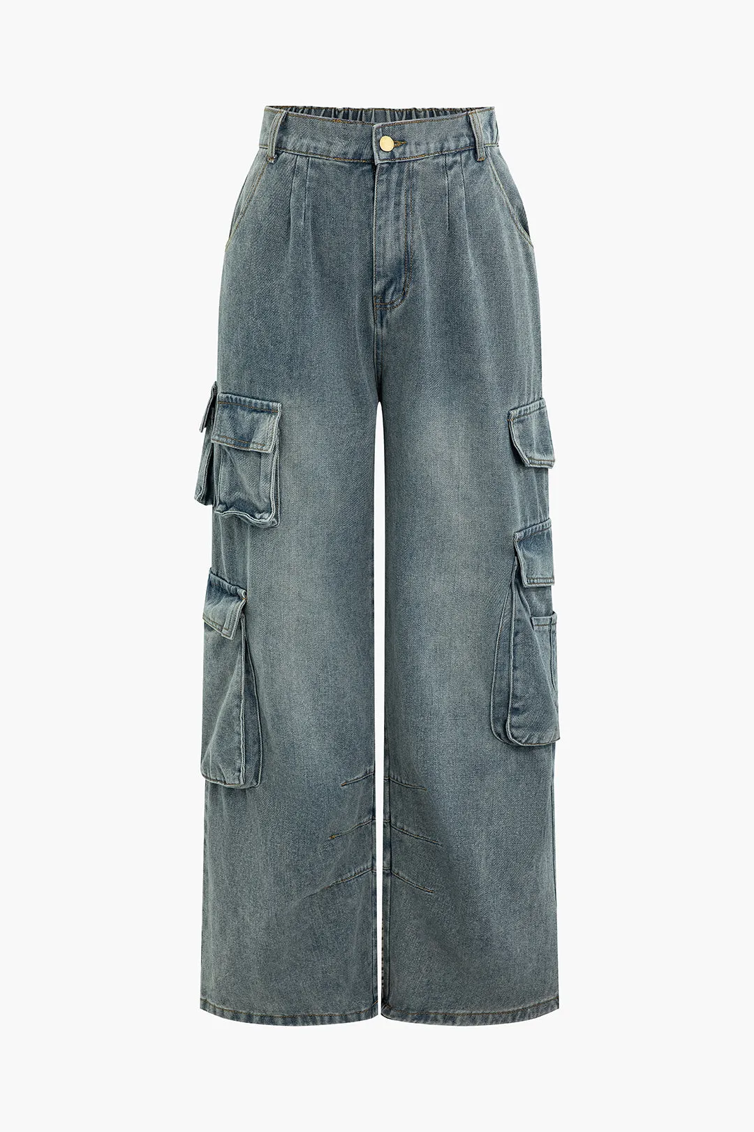 Washed Pocket Cargo Jeans sold by Micas