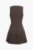 Solid Pleated Mini Dress sold by Micas
