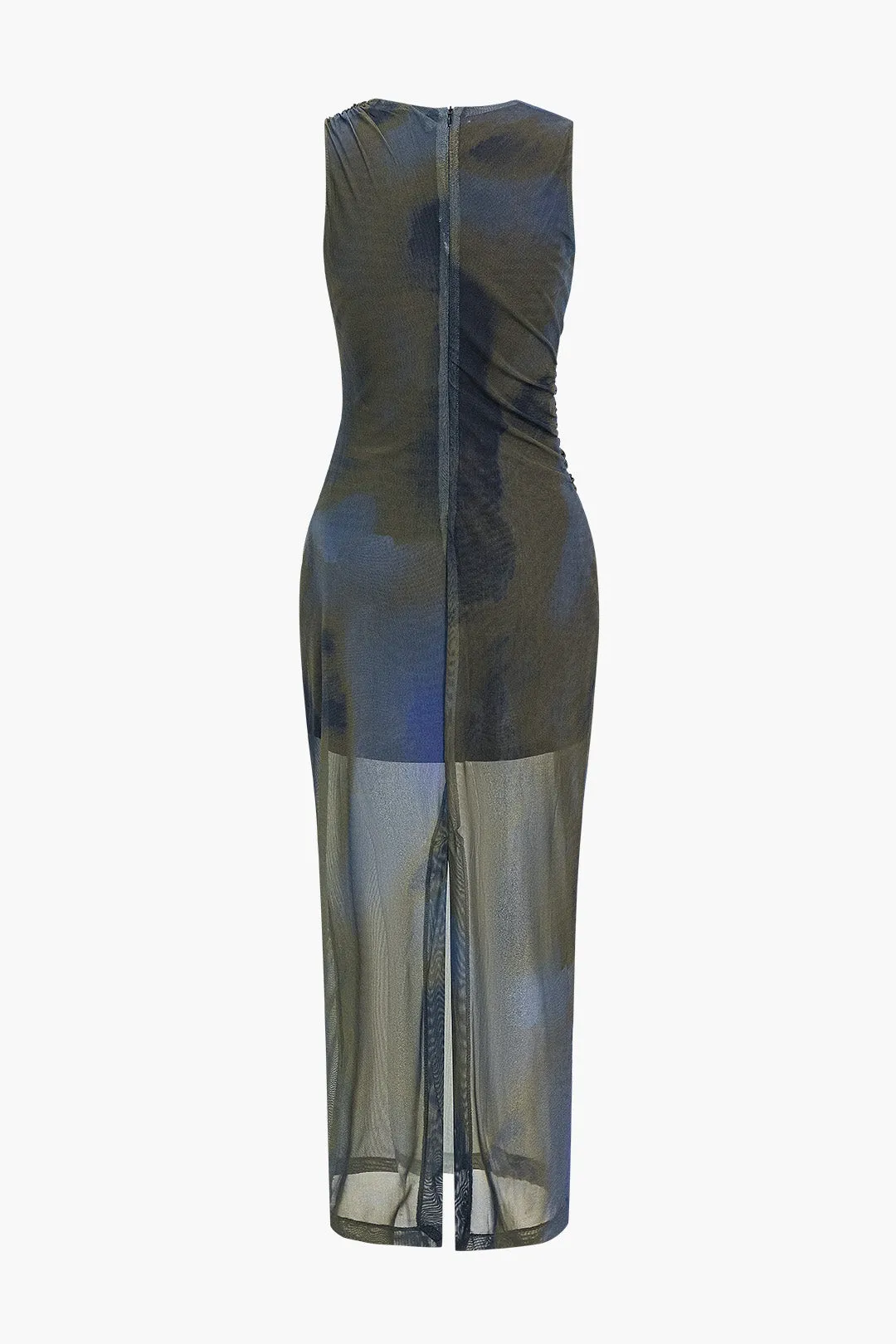 Tie Dye Print Ruched Midi-kjole sold by Micas product image thumbnail 2
