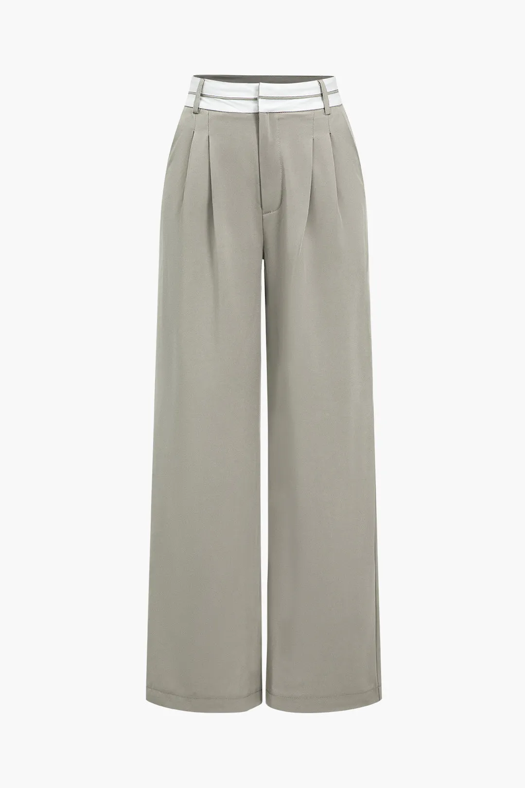 Ruched Wide Leg Bukser i kontrast sold by Micas