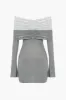 Patchwork Off Shoulder Mini Dress sold by Micas