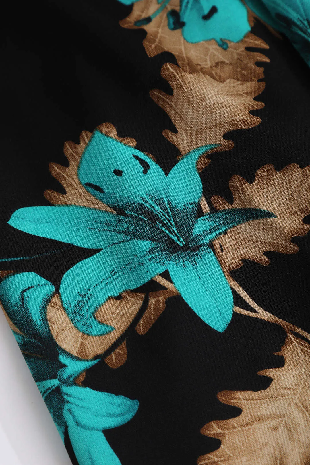 Floral Print Halter V-Neck Jumpsuit sold by Micas product image thumbnail 4