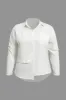 Plus Size Waffle Patch Pocket Long Sleeve Shirt sold by Micas