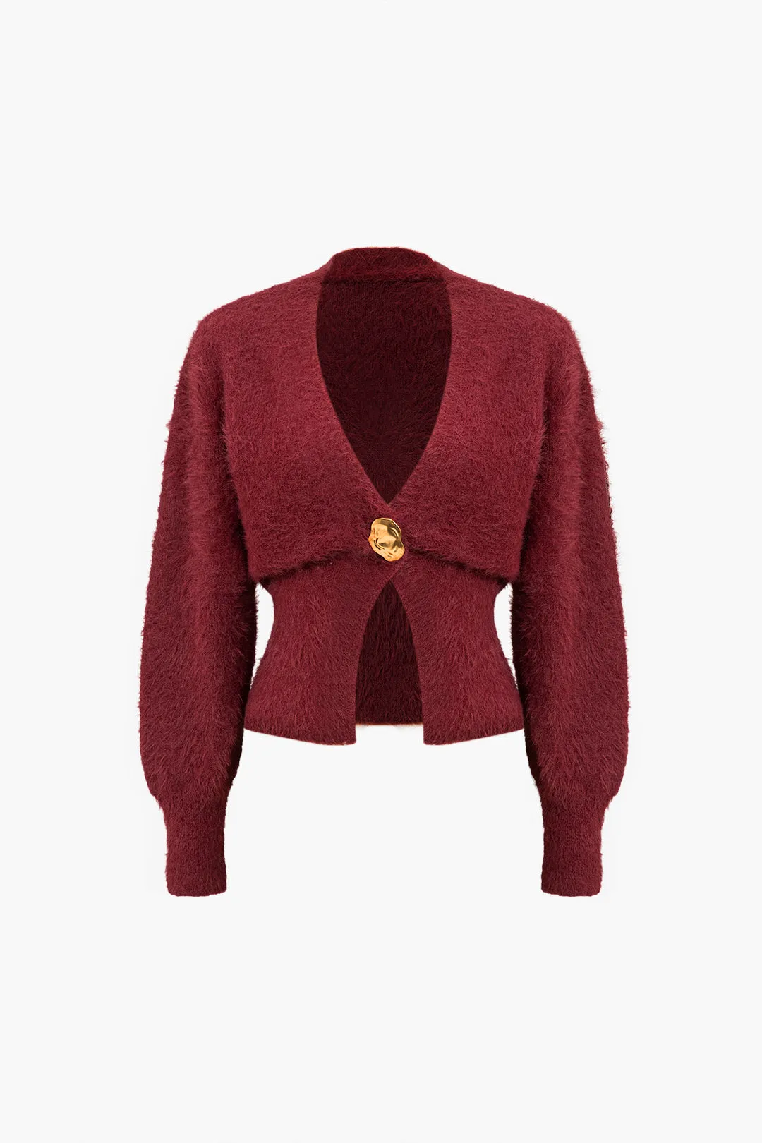 Solid Knit Button Cardigan sold by Micas