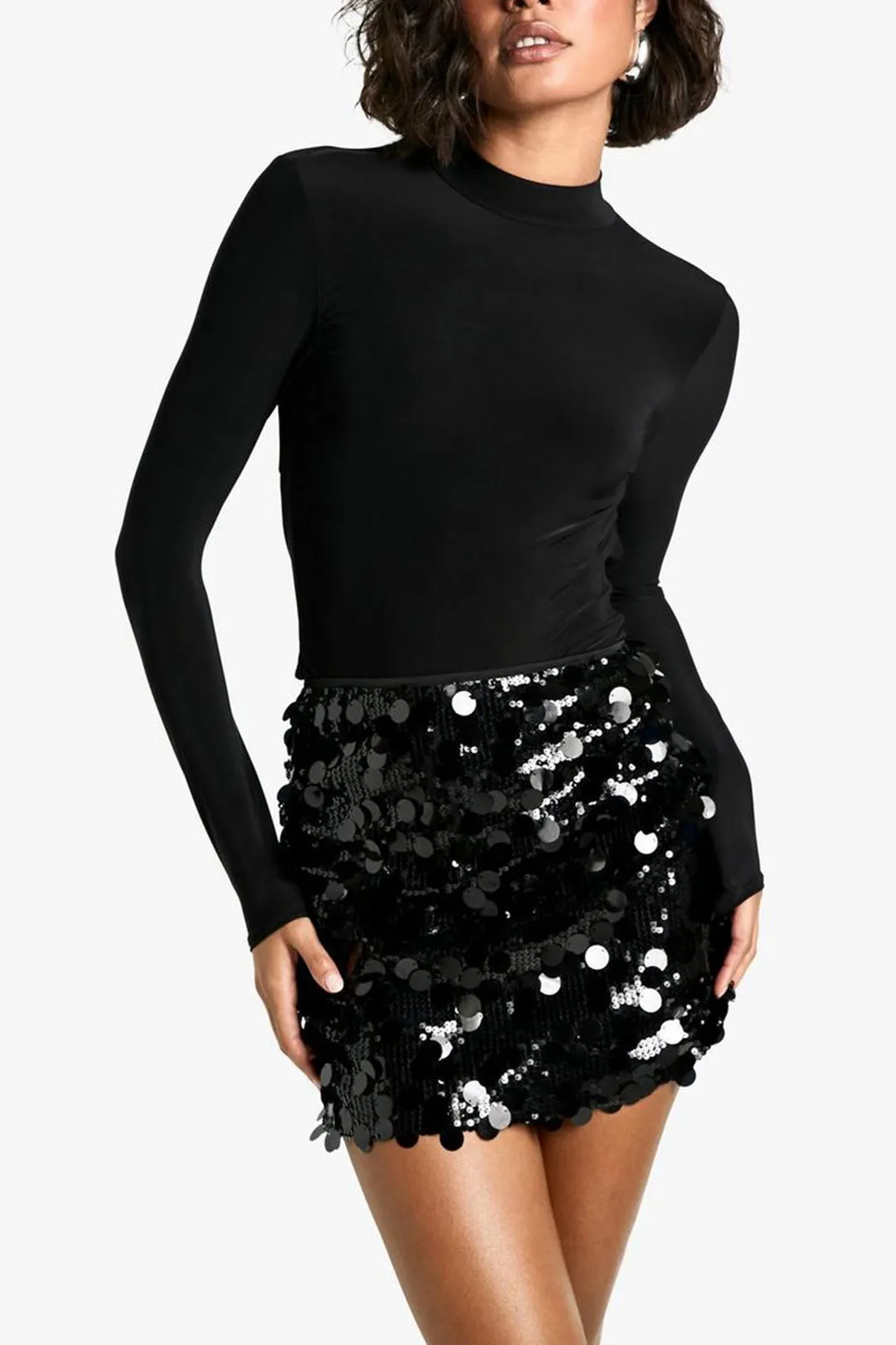 Sequin Layered Mini Skirt sold by Micas