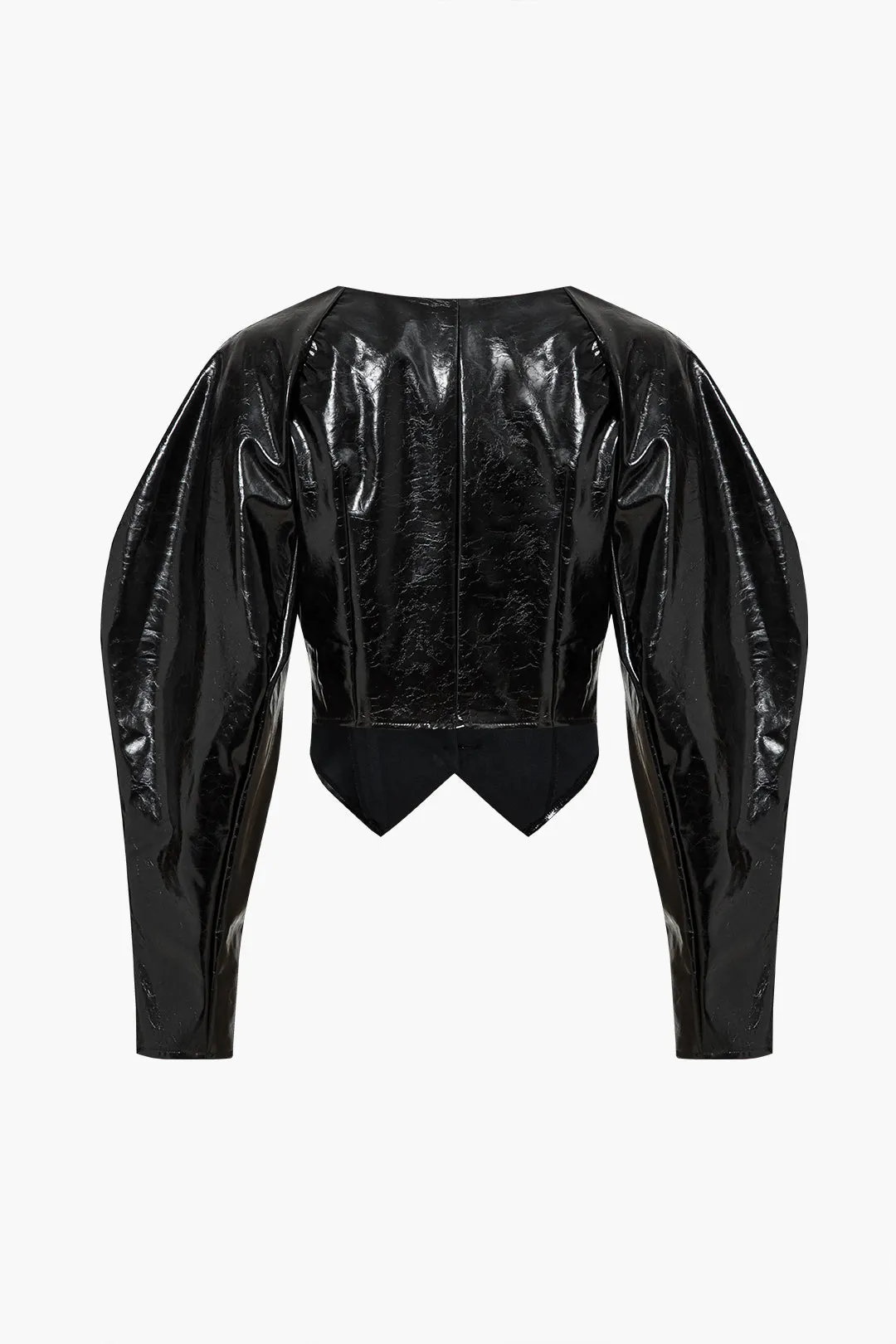 Solid knap imiteret læderjakke sold by Micas product image thumbnail 2