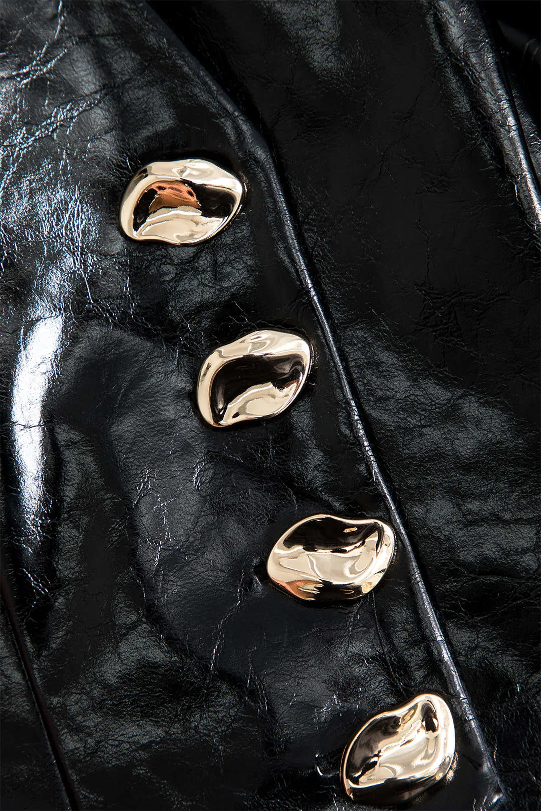 Solid knap imiteret læderjakke sold by Micas product image thumbnail 3