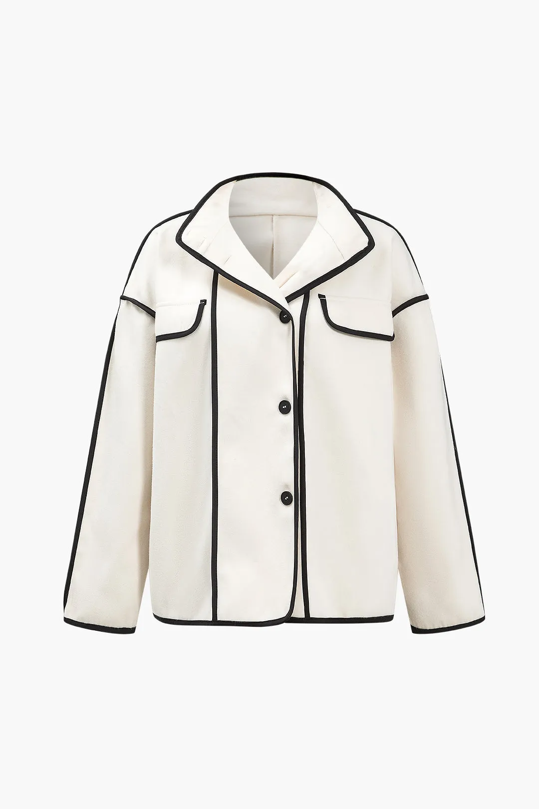 Knap Kontrast Binding Stand Krave Frakke sold by Micas product image thumbnail 2