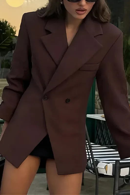 Solid blazer med reversknap sold by Micas