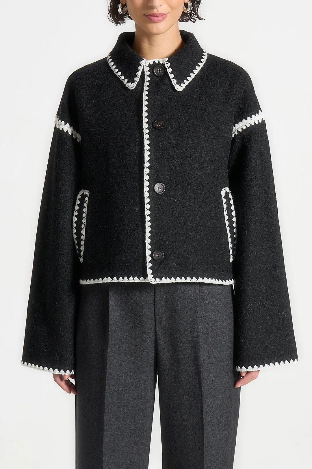 Contrast Sweater Cardigan sold by Micas