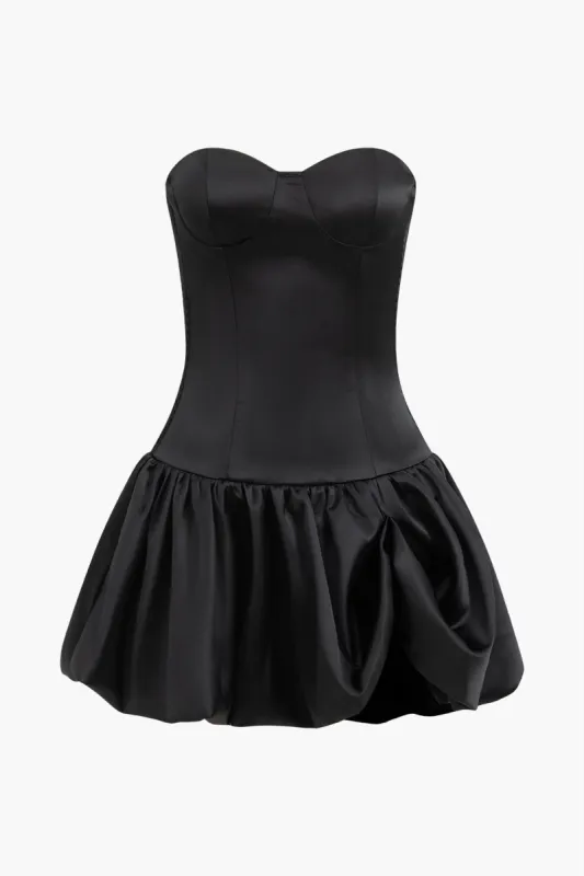 Strapless Bubble Hem Corset Dress sold by Micas