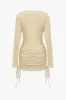 Solid Drawstring Midi Dress sold by Micas