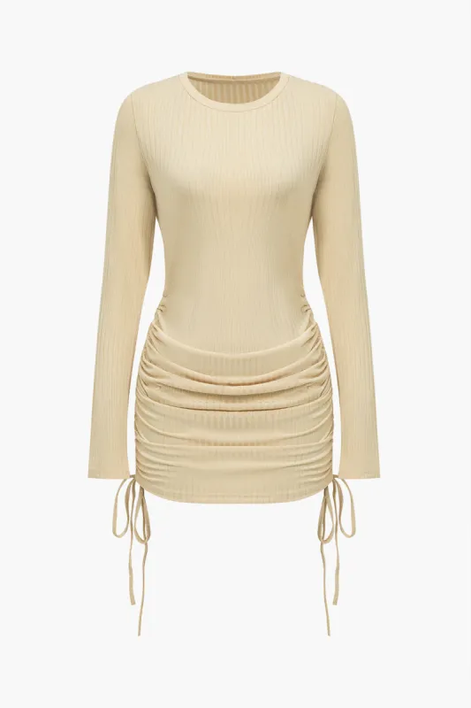 Solid Drawstring Midi Dress sold by Micas