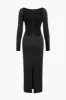 Solid Backless Maxi Dress sold by Micas
