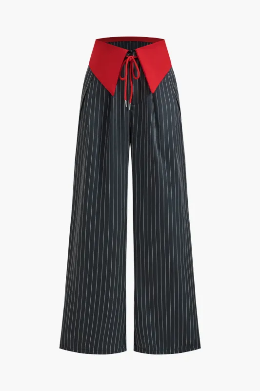 Stripes Patchwork Trousers sold by Micas