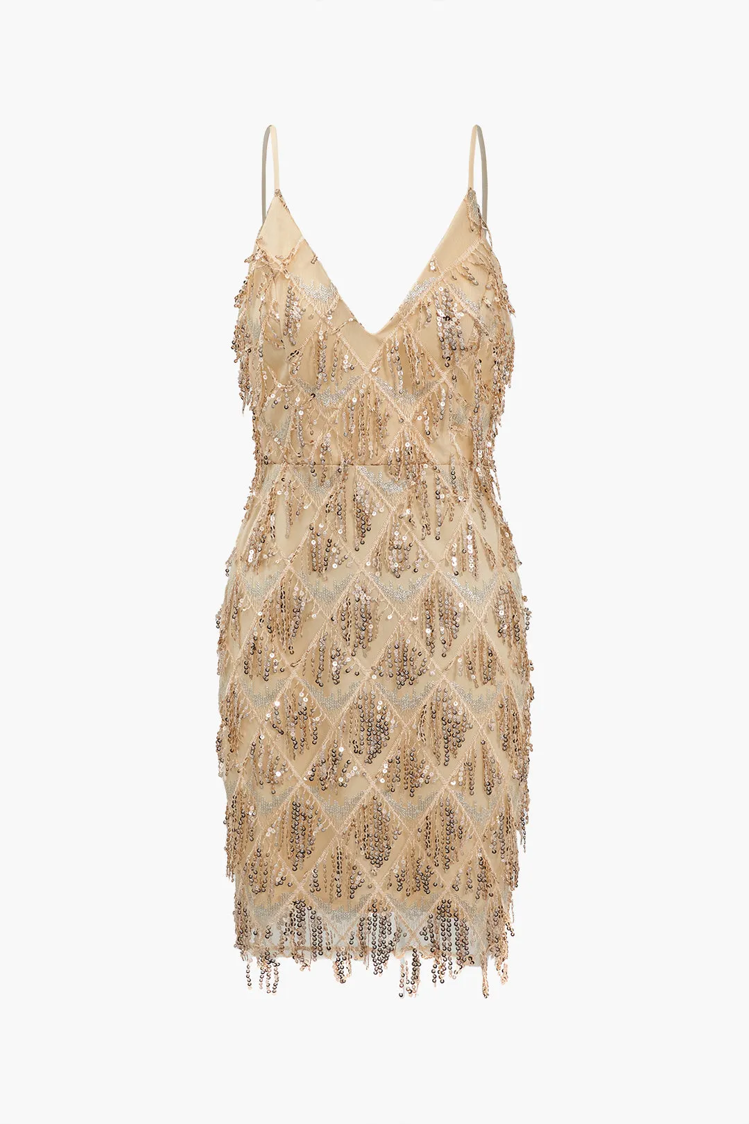 Rygløs minikjole med frynsepailletter sold by Micas product image thumbnail 2