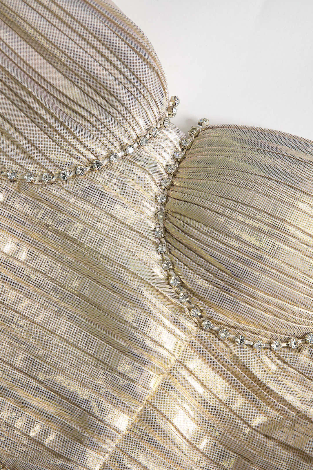 Plisseret Rhinestone Midi-kjole sold by Micas product image thumbnail 4