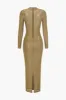 Mesh Sheer Rhinestone Maxikjole sold by Micas