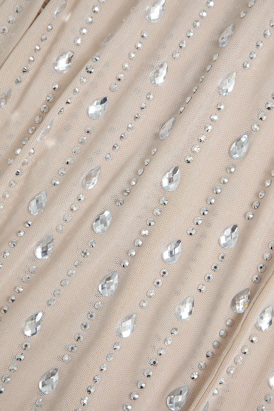 Mesh lynlås Rhinestone Maxikjole med handsker sold by Micas product image thumbnail 4
