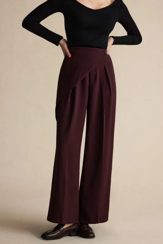Asymmetriske bukser med brede ben sold by Micas