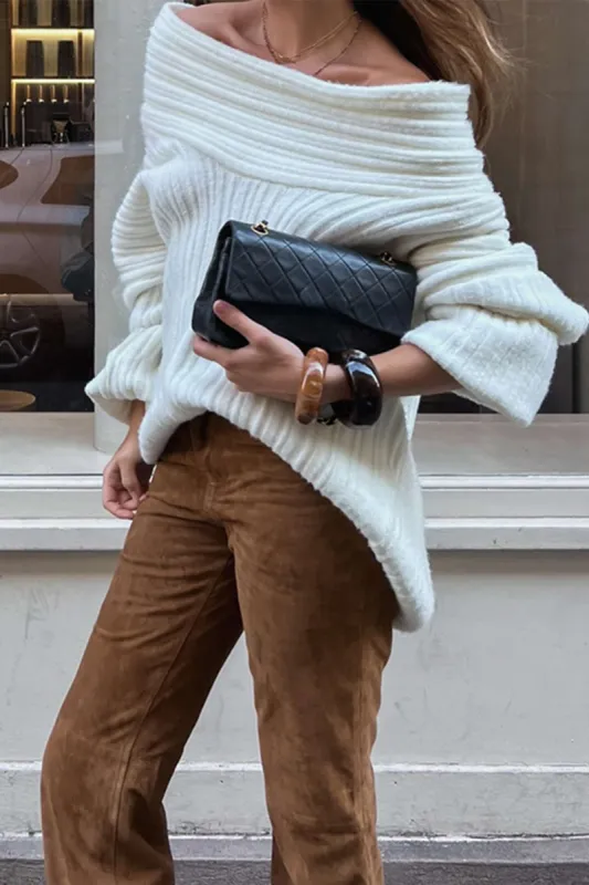 Off Shoulder Ribbet Mini Kjole sold by Micas