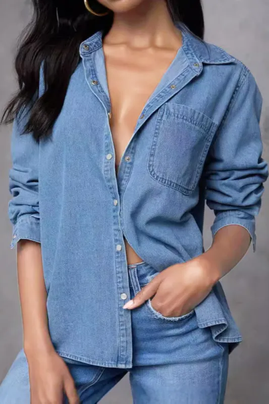 Denim shirt sold by Micas