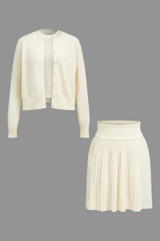 Strik knap Tre-delt nederdel sæt sold by Micas