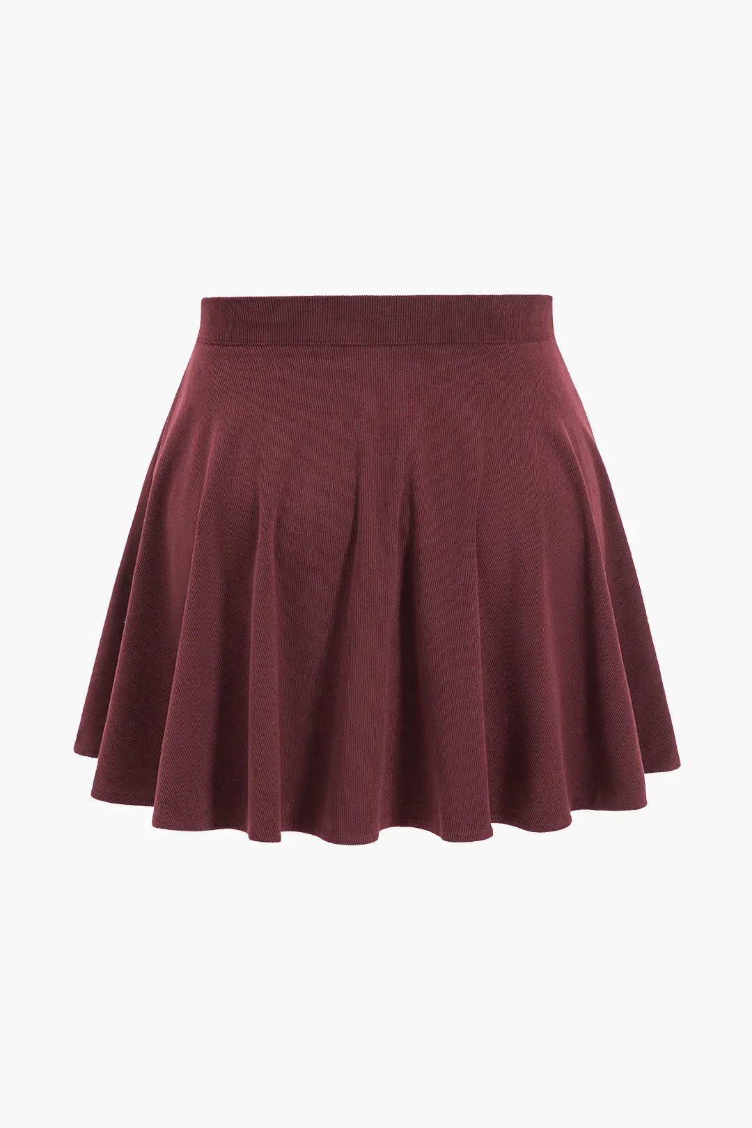 Plus størrelse knap front corduroy plisseret nederdel sold by Micas product image thumbnail 2