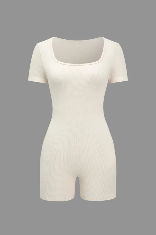 Grundlæggende solid ribben Romper sold by Micas