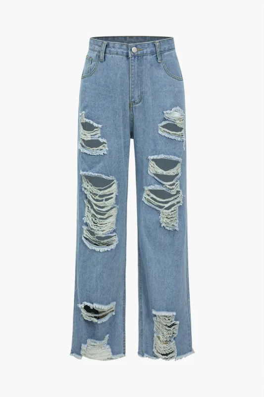 Nødlidende lige ben jeans sold by Micas