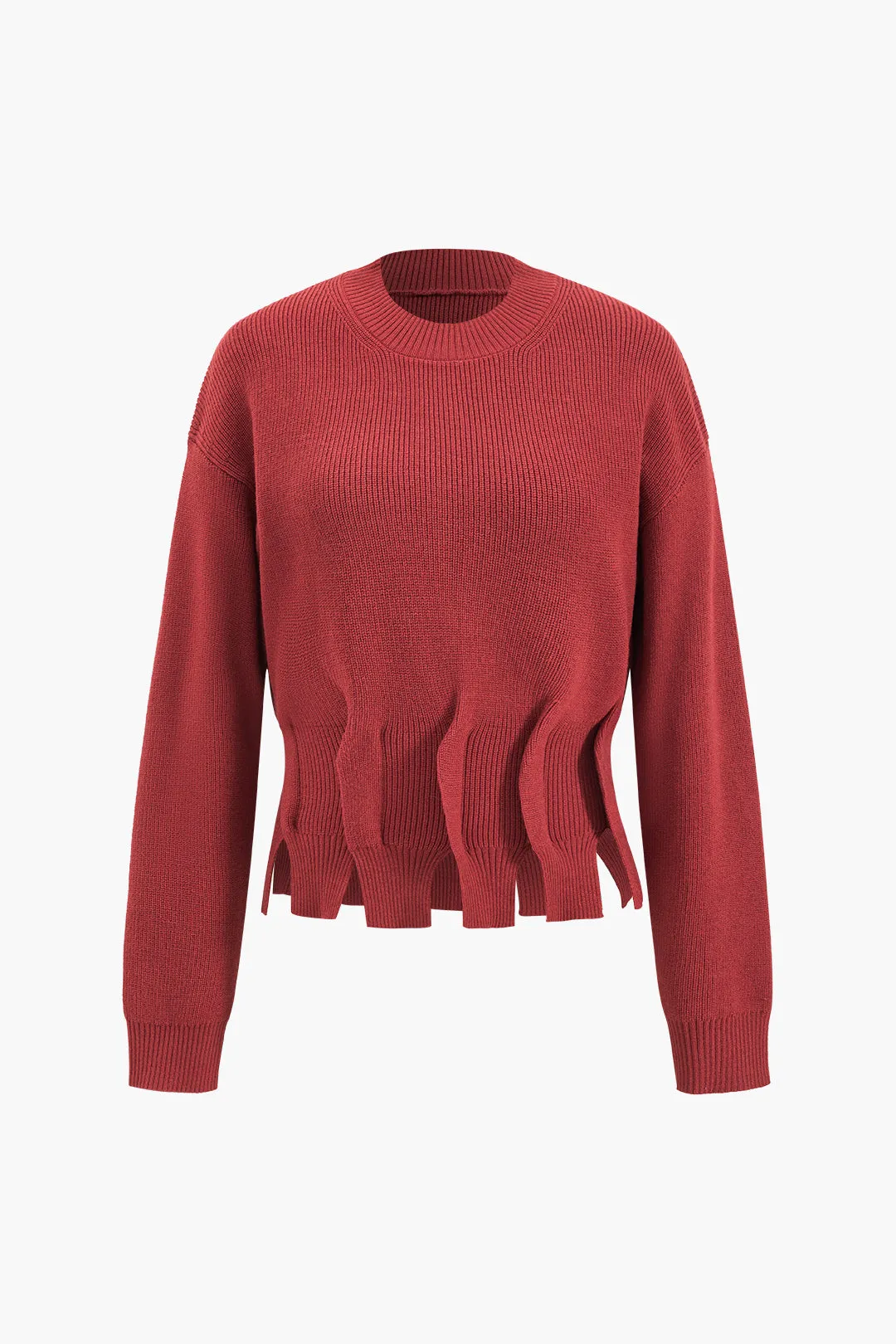 Ruched Sweater Long-Sleeve Top sold by Micas