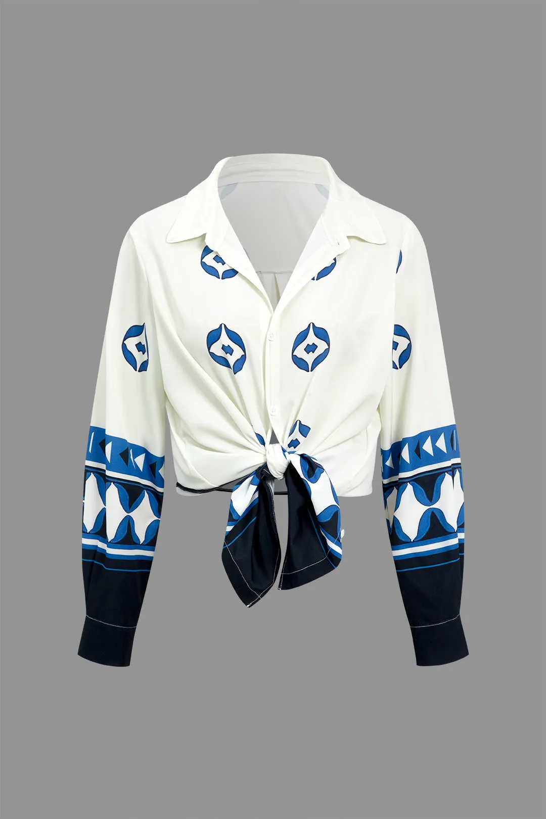 Langærmet skjorte og bukser med abstrakt tryk sold by Micas product image thumbnail 2