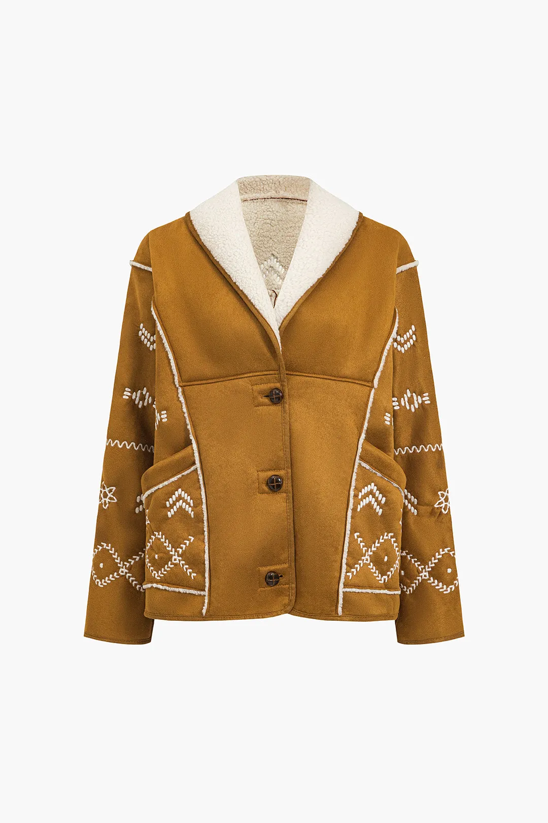 Fleece broderijakke sold by Micas