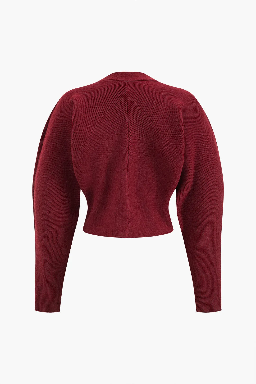 Metallisk knap V-hals sweater langærmet top sold by Micas product image thumbnail 2