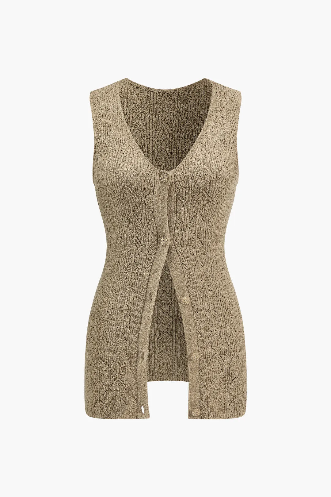Knit Button Vest sold by Micas product image thumbnail 2