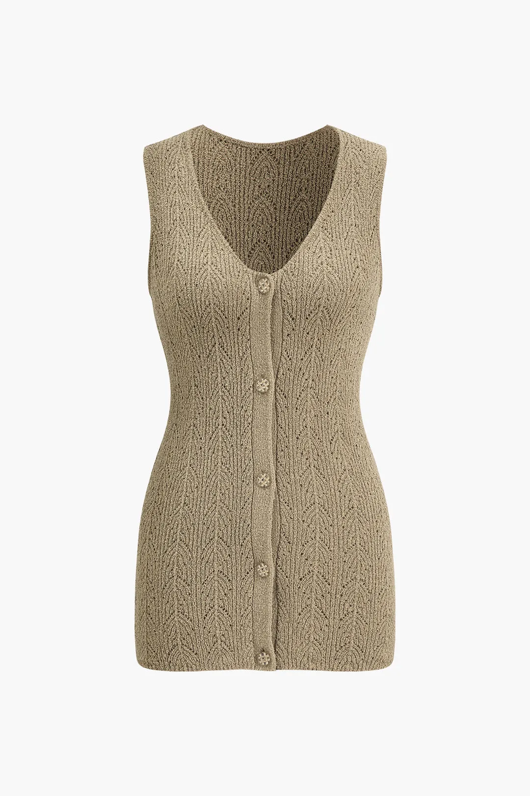 Knit Button Vest sold by Micas