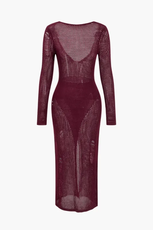 Knit Cut Out Slit Dress sold by Micas