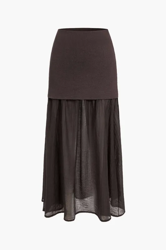Patchwork midi-nederdel sold by Micas
